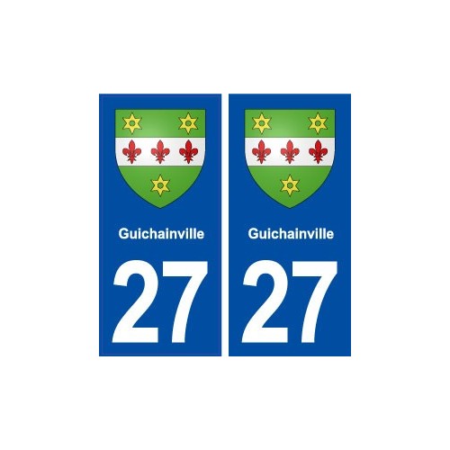 27 Guichainville logo autocollant plaque stickers ville