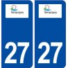 27 Serquigny logo ville autocollant plaque stickers département