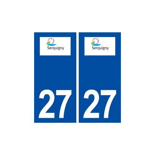 27 Serquigny logo ville autocollant plaque stickers département