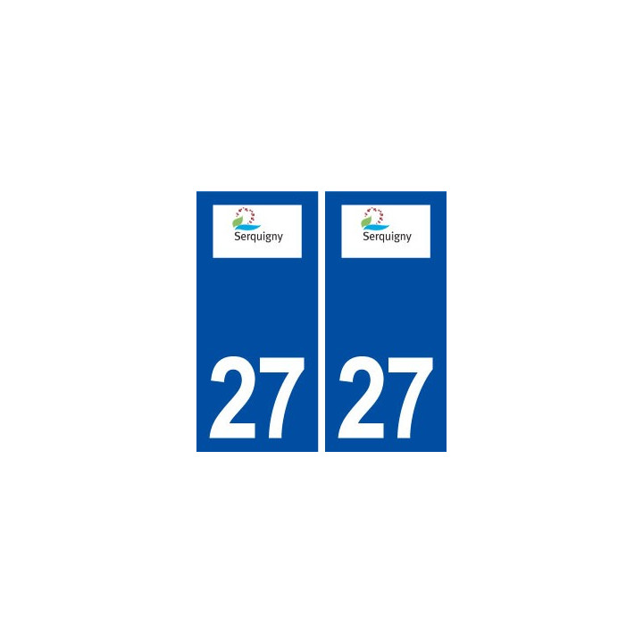 27 Serquigny logo ville autocollant plaque stickers département