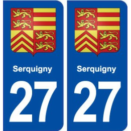 27 Serquigny blason autocollant plaque stickers ville