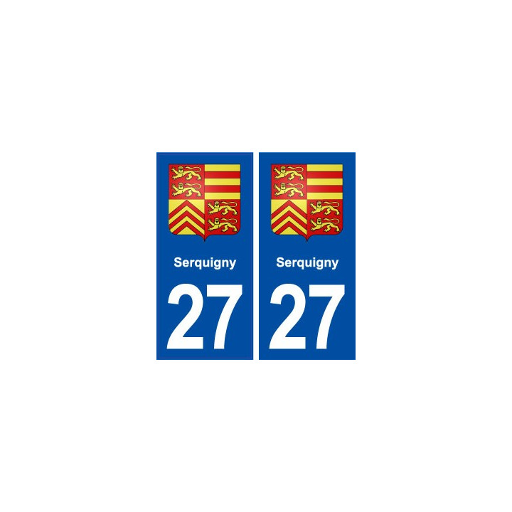 27 Serquigny blason autocollant plaque stickers ville