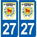 27 La Bonneville sur Iton logo ville autocollant plaque stickers département