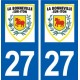 27 La Bonneville sur Iton logo ville autocollant plaque stickers département