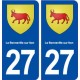 27 La Bonneville sur Iton blason autocollant plaque stickers ville