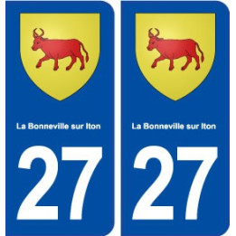 27 La Bonneville sur Iton blason autocollant plaque stickers ville