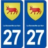 27 La Bonneville sur Iton blason autocollant plaque stickers ville