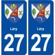 27 Léry blason ville autocollant plaque stickers département