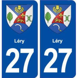27 Léry blason ville autocollant plaque stickers département