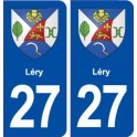 27 Léry blason ville autocollant plaque stickers département