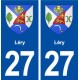 27 Léry blason ville autocollant plaque stickers département