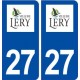 27 Léry logo autocollant plaque stickers ville