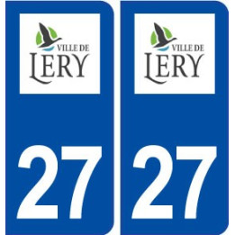 27 Léry logo autocollant plaque stickers ville