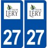 27 Léry logo autocollant plaque stickers ville