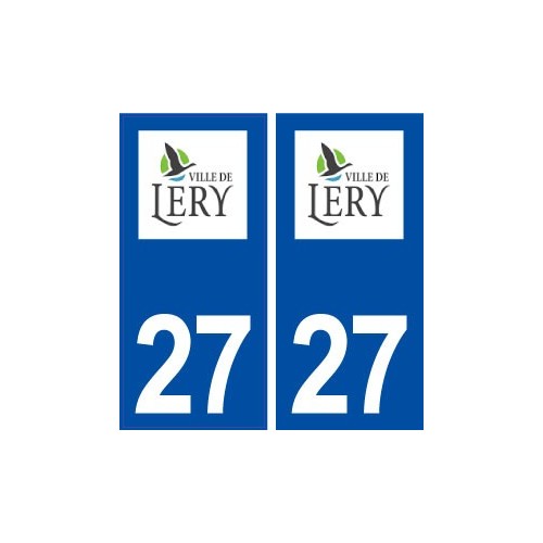 27 Léry logo autocollant plaque stickers ville