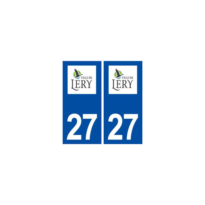 27 Léry logo autocollant plaque stickers ville