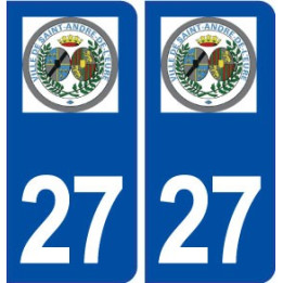 27 Saint André de l'Eure logo ville autocollant plaque stickers département