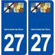 27 Saint André de l'Eure blason ville autocollant plaque stickers département