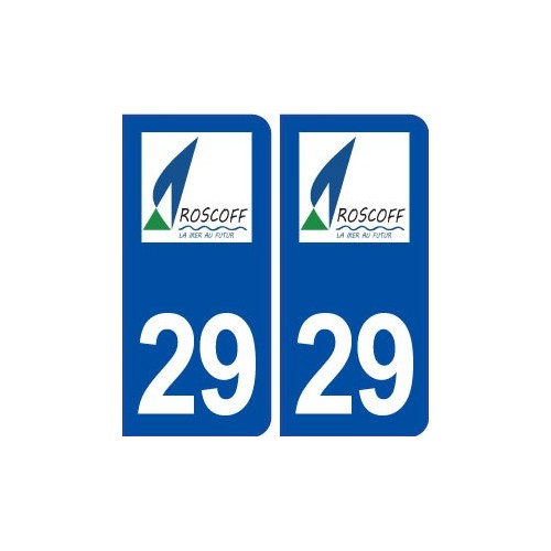 29 Roscoff logo autocollant plaque immatriculation stickers ville