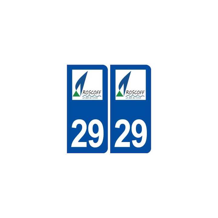 29 Roscoff logo autocollant plaque immatriculation stickers ville
