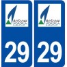 29 Roscoff logo autocollant plaque stickers ville