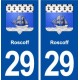 29 Roscoff blason  autocollant plaque stickers ville