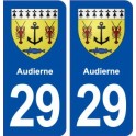 29 Audierne coat of arms sticker plate stickers city
