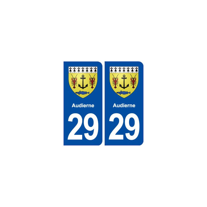 29 Audierne blason autocollant plaque immatriculation stickers ville