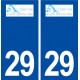 29 Audierne logo autocollant plaque stickers ville