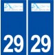 29 Audierne logo autocollant plaque stickers ville