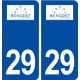 29 Bénodet logo autocollant plaque immatriculation stickers ville