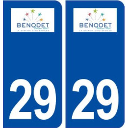 29 Bénodet logo autocollant plaque immatriculation stickers ville