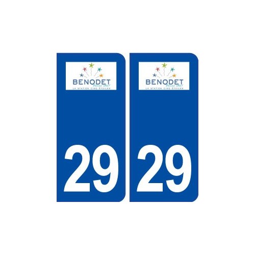 29 Bénodet logo autocollant plaque immatriculation stickers ville