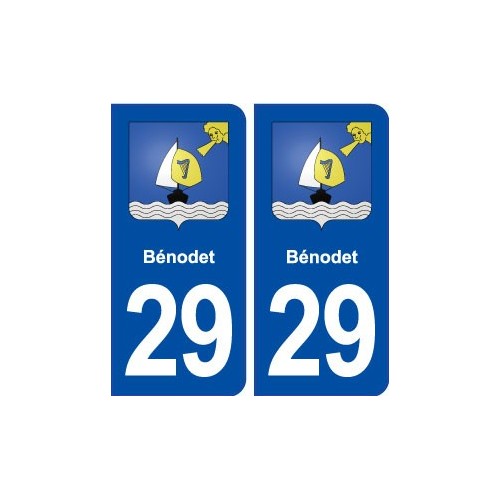 29 Bénodet blason autocollant plaque stickers ville