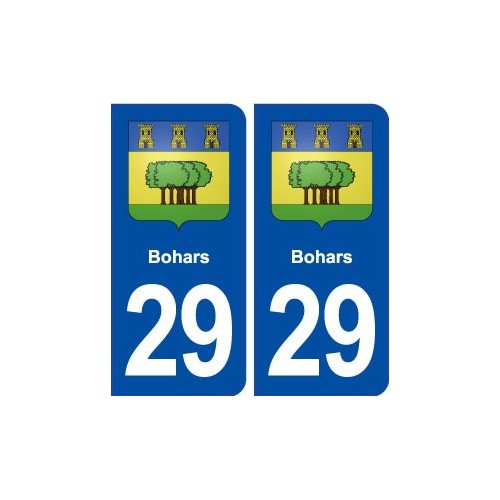 29 Bohars blason autocollant plaque immatriculation stickers ville