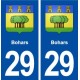 29 Bohars blason autocollant plaque immatriculation stickers ville