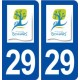 29 Bohars logo autocollant plaque stickers ville