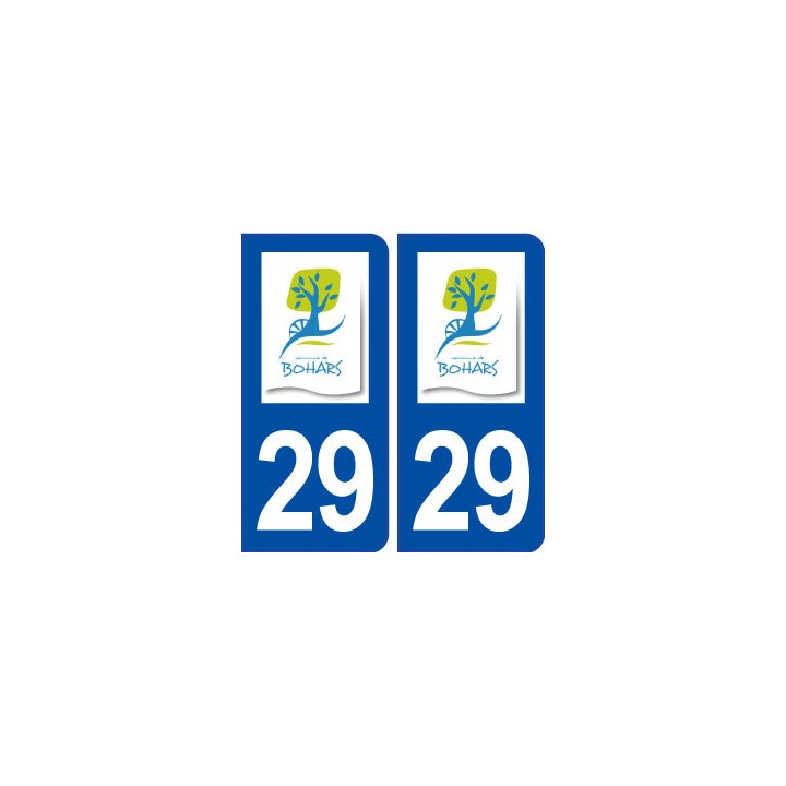 29 Bohars logo autocollant plaque stickers ville