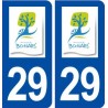 29 Bohars logo autocollant plaque stickers ville