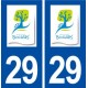 29 Bohars logo autocollant plaque stickers ville