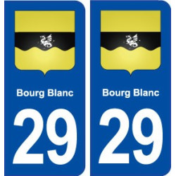 29 Bourg Blanc blason autocollant plaque immatriculation stickers ville