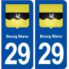 29 Bourg Blanc blason autocollant plaque immatriculation stickers ville