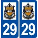 29 Bourg Blanc logo autocollant plaque stickers ville