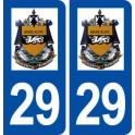 29 Bourg Blanc logo autocollant plaque stickers ville