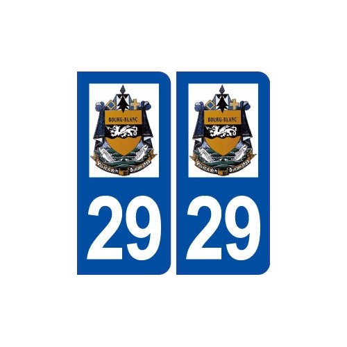 29 Bourg Blanc logo autocollant plaque stickers ville