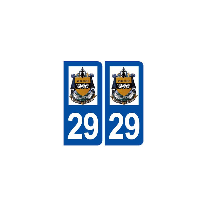 29 Bourg Blanc logo autocollant plaque stickers ville
