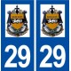 29 Bourg Blanc logo autocollant plaque stickers ville