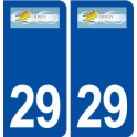 29 Dirinon logo autocollant plaque immatriculation stickers ville