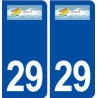 29 Dirinon logo autocollant plaque immatriculation stickers ville