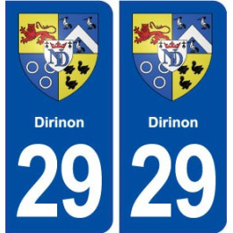 29 Dirinon blason autocollant plaque stickers ville